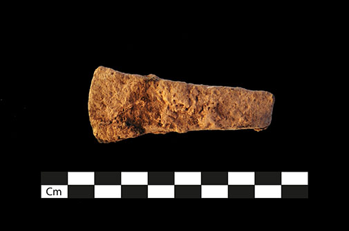 Copper axe from the excavation