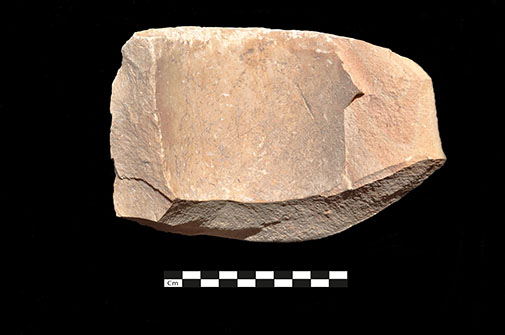 Fragmented limestone bowl collected at Murayghat